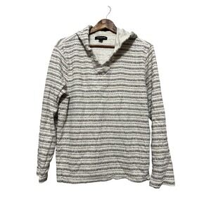 Treasure Bond Striped Hoodie Cowl Neck Long Sleeve Casual Top Women's‎ Medium